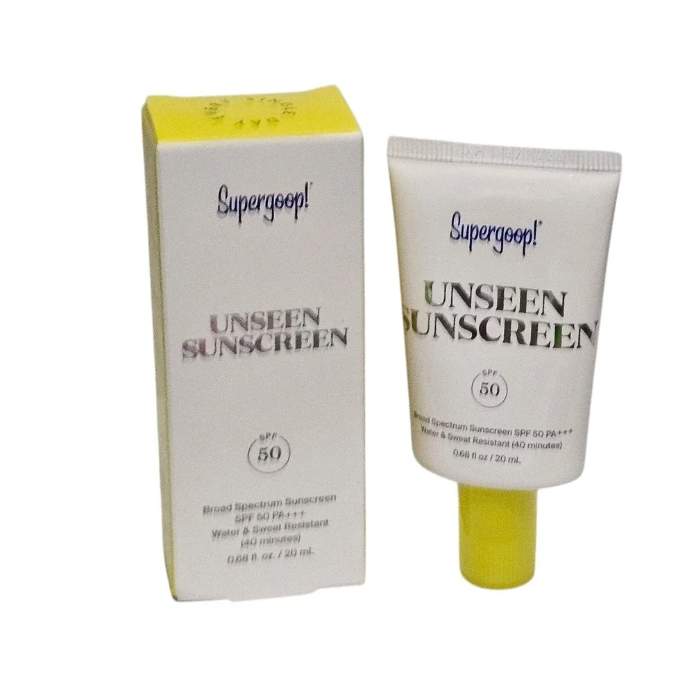 Supergoop! Unseen Sunscreen SPF 50 Water Sweat Resistant Travel Size 0.68oz
